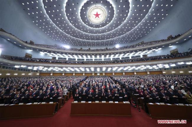 The second session of the 13th National People's Congress opens at the Great Hall of the People in Beijing, capital of China, March 5, 2019. [Photo: Xinhua/Ju Peng]
