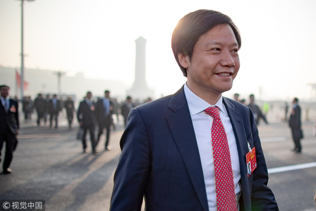 Lei Jun, an NPC deputy and the chairman and CEO of Xiaomi, before the opening of the National People's Congress (NPC) in Beijing on Tuesday, March 5, 2019. [Photo: VCG]