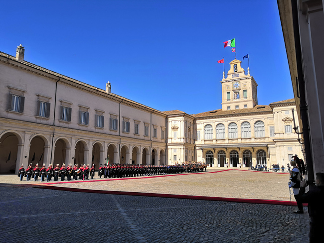 A welcoming ceremony to greet President Xi Jinping in Rome, Italy on Friday, March 22, 2019. [Photo: China Plus]