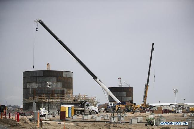 Photo taken on Feb. 28, 2019 shows the construction site of Yuhuang's methanol project in St. James Parish, Louisiana, the United States. [Photo: Xinhua]