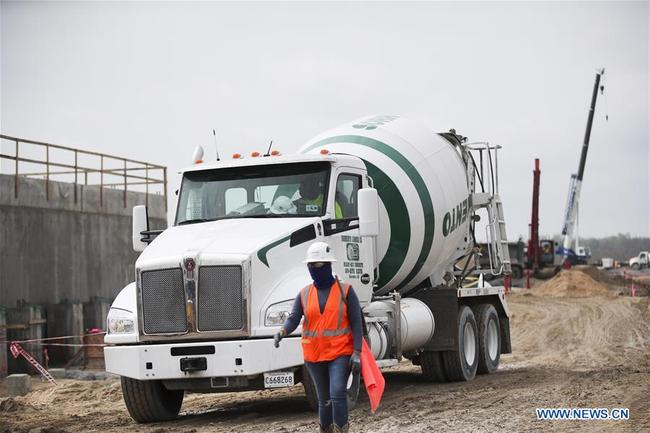 Photo taken on Feb. 28, 2019 shows the construction site of Yuhuang's methanol project in St. James Parish, Louisiana, the United States. [Photo: Xinhua]