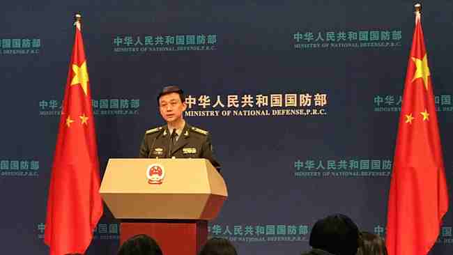 The spokesperson of China's Ministry of National Defense. [Photo: CGTN]