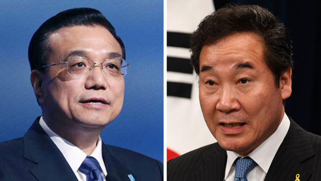 Chinese Premier Li Keqiang (left) and Republic of Korea (ROK) Prime Minister Lee Nak-yon [Photo: China Plus]