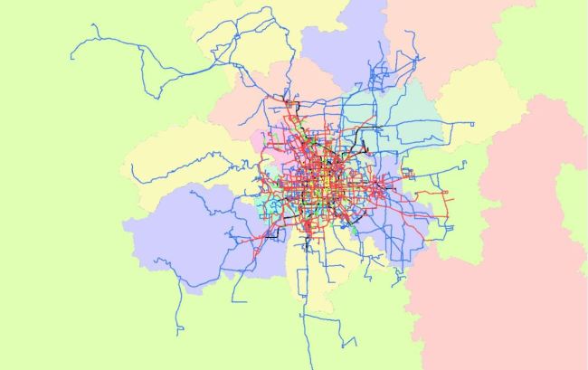 Bus routes chart in Beijing [Photo: courtesy of the Beijing Public Transport Corporation]