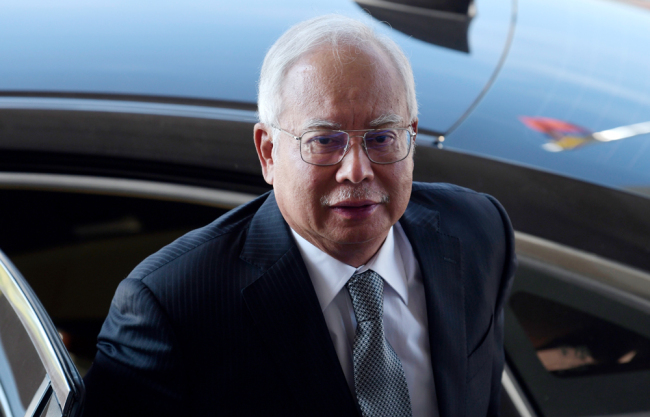 Malaysia's former Prime Minister Najib Razak arrives at the Kuala Lumpur High Court for his trial over 1MDB corruption allegations in Kuala Lumpur on April 15, 2019. [Photo: AFP]