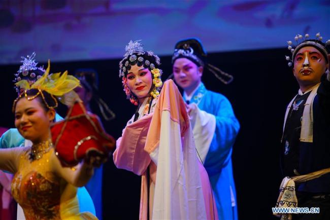 Chinese artists perform on stage in Prague, Czech Republic, April 24, 2019. [Photo: Xinhua]