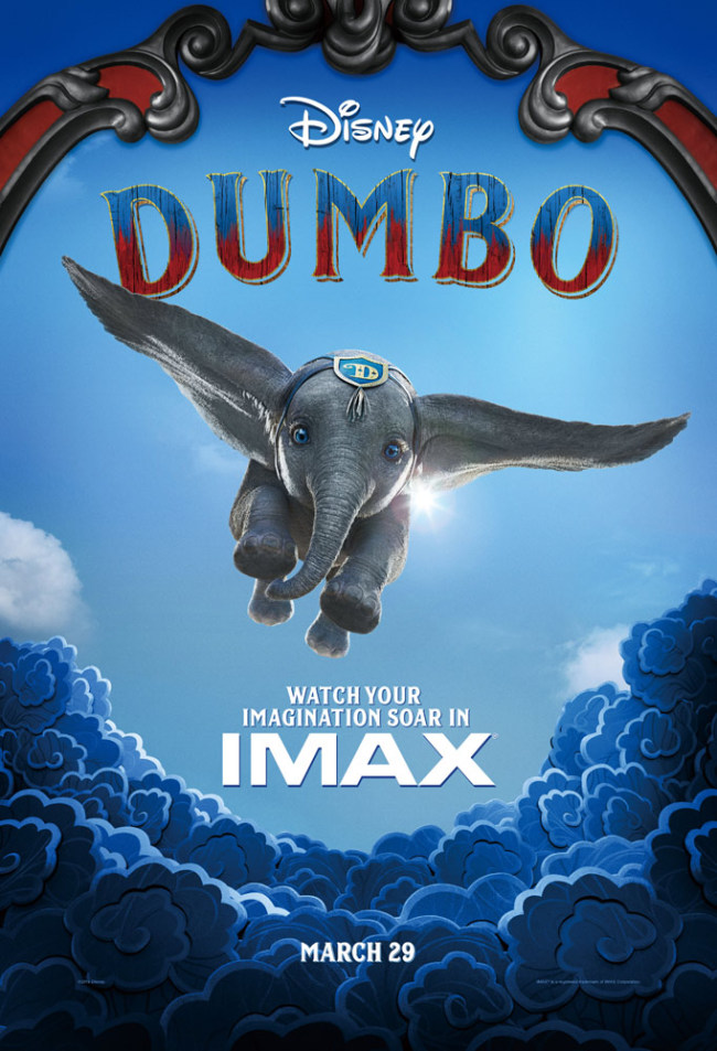 An IMAX poster for the recent live-action remake of the classic Disney film "Dumbo". [File photo provided to China Plus]