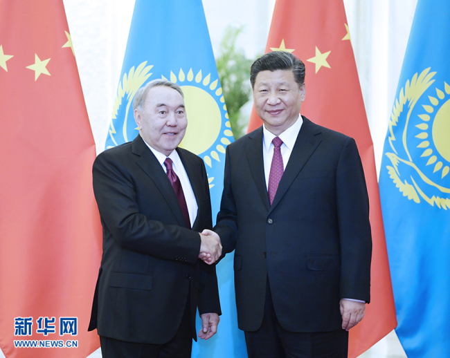 Chinese President Xi Jinping meets with the first President of Kazakhstan Nursultan Nazarbayev in Beijing on April 28, 2019. [Photo: Xinhua]