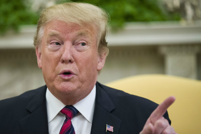 President Donald Trump speaks during a meeting with Slovak Prime Minister Peter Pellegrini in the Oval Office of the White House, Friday, May 3, 2019, in Washington. [Photo: AP/Alex Brandon]