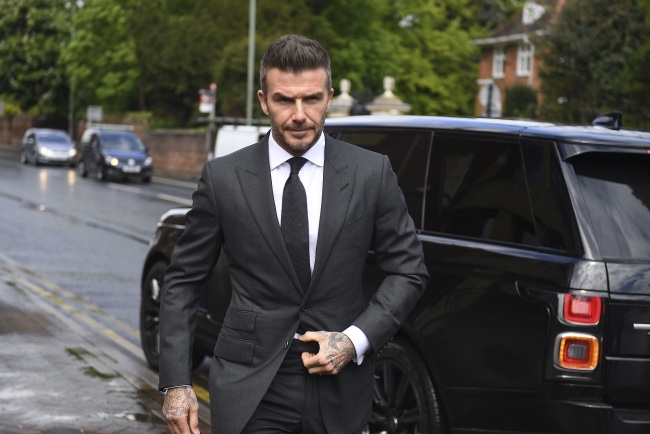 Football star David Beckham arrives at Bromley Magistrates Court for a hearing after he was spotted using his mobile phone while driving his Bentley, in London, Thursday, May 9, 2019. [Photo: AP]