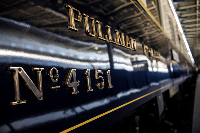 The picture taken on May 13, 2019 shows the carriage number of a restored Orient Express train displayed at the Gare de l'Est train station in Paris. [Photo: AFP/Christophe Archambault]