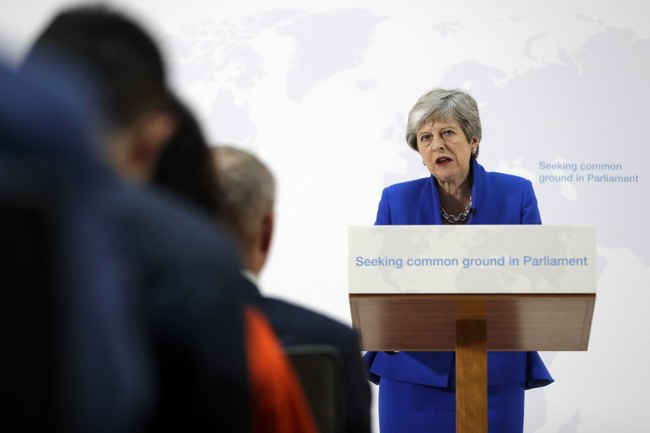 Britain's Prime Minister Theresa May delivers a keynote speech in central London on May 21, 2019. [Photo: AFP]