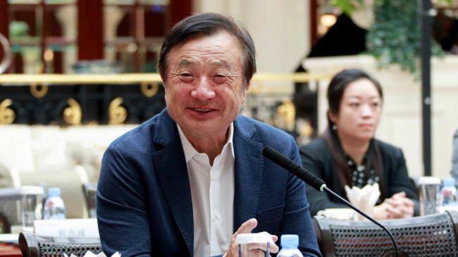 Huawei's CEO Ren Zhengfei speaks to Chinese media on Tuesday, May 21, 2019. [Photo: CGTN]