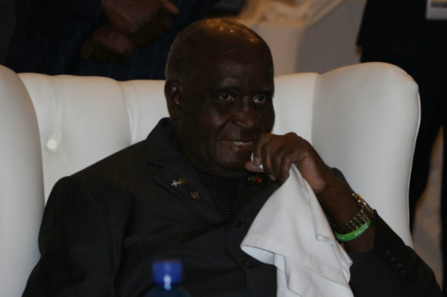 Kenneth Kaunda attends the opening ceremony of the Africa-China Think Tank Forum held in Lusaka, Zambia on Thursday, May 23, 2019. [Photo: China Plus/Gao Junya]