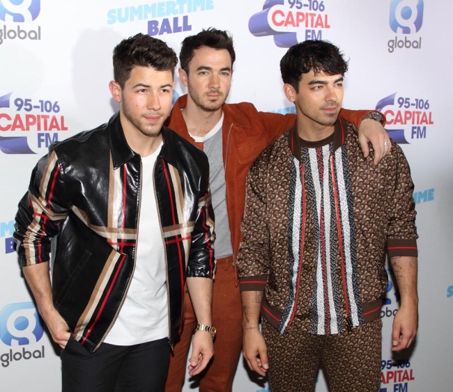 The Jonas Brothers are seen during the Capital FM Summertime Ball at Wembley Stadium in London on June 09, 2019. [Photo: IC]