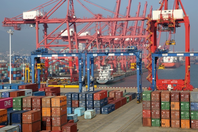 Stacks of containers wait to be shipped abroad at the port of Lianyungang, east China's Jiangsu province, June 10, 2019. [Photo: IC]