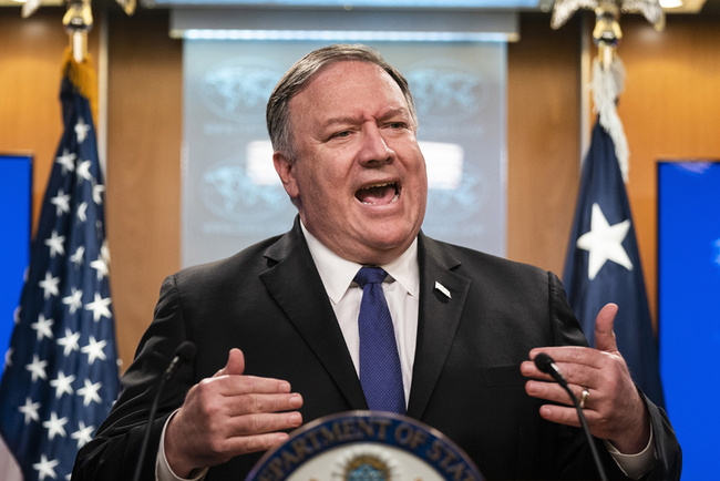 U.S. Secretary of State Mike Pompeo speaks at a press briefing at the State Department in Washington, D.C. on Tuesday, June 10, 2019 about the agreement the United States struck with Mexico to avert President Trump's threatened tariffs. [Photo: IC]