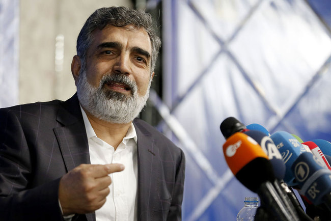 This file photo taken on July 17, 2018 shows the spokesman of Iran's Atomic Energy Organization (AEOI), Behrouz Kamalvandi, at a press briefing in the capital Tehran. [File photo: AFP/Atta Kenare]