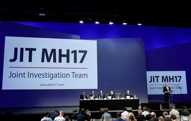 Members of the Joint Investigation Team hold a press conference on June 19, 2019 in Nieuwegein, on the ongoing investigation of the Malaysia Airlines MH17 crash in 2014. [Photo: AFP]