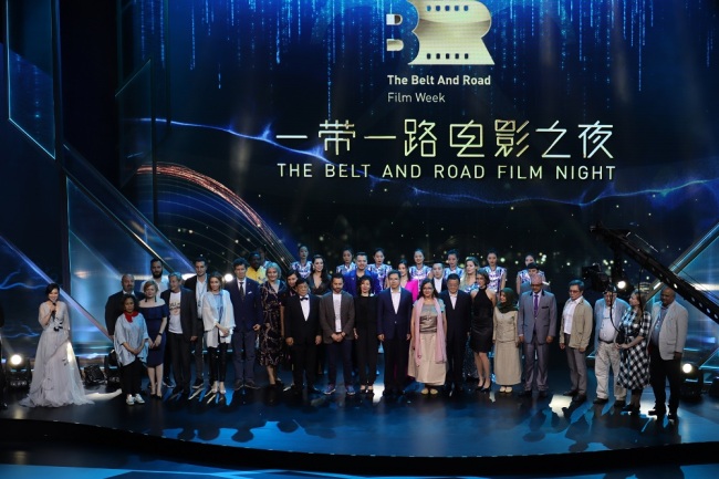 The Belt and Road Film Night of the 22nd Shanghai International Film Festival was held at Walt Disney Grand Theater in Shanghai on June 19th, 2019. [Photo: China Plus]