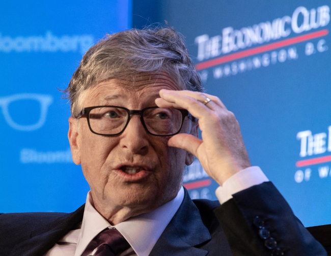 Microsoft co-founder Bill Gates speaks at the Economic Club of Washington's summer luncheon in Washington, DC, on June 24, 2019. [Photo: AFP]