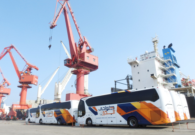 Vehicles are to be shipped abroad at the port of Lianyungang in Lianyungang city, east China's Jiangsu Province, June 10, 2019.[Photo: IC]