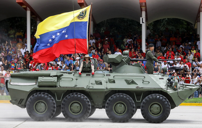 Members of the Armed Forces participate in a military parade called by Venezuelan President Nicolas Maduro on the occasion of the 208th anniversary of the Independence, at the Paseo de los Proceres in Caracas, Venezuela, July 5, 2019. [Photo: IC]