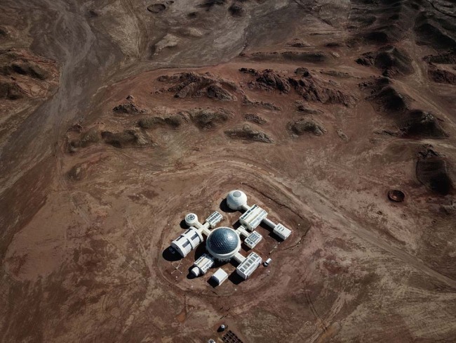 Aerial photos of the so-called "Mars Camp" in Gansu Province, May 3, 2019. [File photo: VCG]