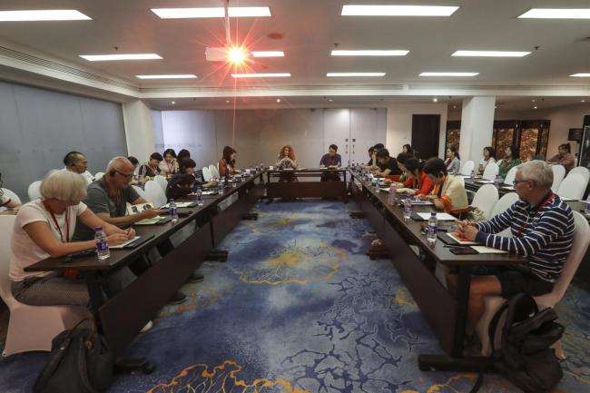  More than 70 theater producers from China and abroad recently gathered in Beijing on Tuesday, July 9, 2019, to discuss issues including how to increase city-to-city and country-to-country cooperation by theater festivals. [Photo provided to China Plus]