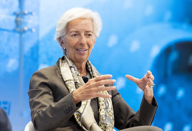 International Monetary Fund Managing Director Christine Lagarde speaking at the American Enterprise Institute in Washington, DC, on June 5, 2019. [File Photo: IC]