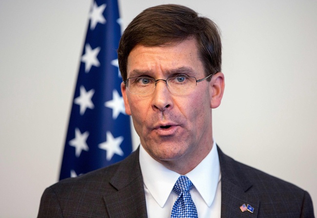 U.S. Secretary of Defense Mark Esper [File photo: VCG]