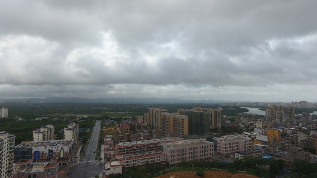 Aerial view of Qionghai City in Hainan province before Typhoon Podul land on the coast of Hainan, August 29, 2019. [Photo: IC]