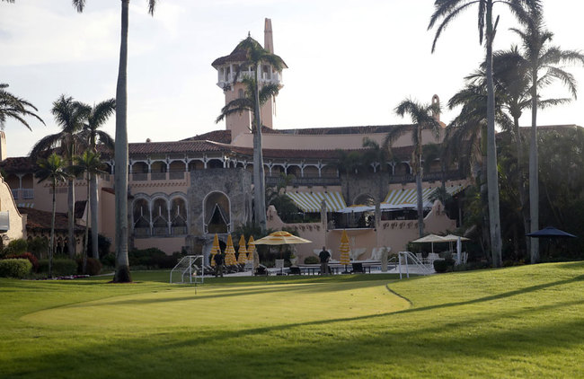 In this Nov. 24, 2017, file photo shows President Donald Trump's Mar-a-Lago resort in Palm Beach, Fla. Trump’s prized resort in Florida is potentially sitting directly in the path of Hurricane Dorian, which is forecast to become an extremely destructive storm. The resort, which is currently closed for the summer, is on the wealthy barrier island of Palm Beach. [File Photo: AP/Alex Brandon]