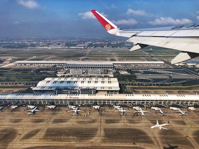 Aerial view of the Shanghai Pudong International Airport. [File Photo: IC]