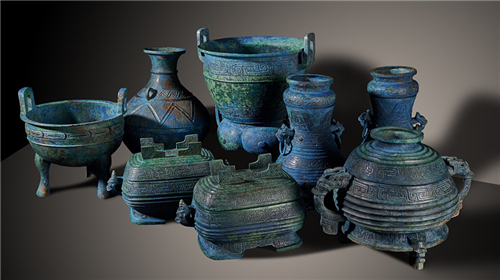 The bronzeware were identified by researchers to be stolen items from ancient tombs dating back to the Spring and Autumn Period (770 B.C.-476 B.C.) located in Suizhou, central China's Hubei Province.[Photo: Courtesy of China's National Cultural Heritage Administration]