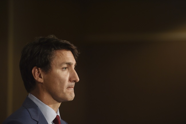 Liberal Leader and Canadian Prime Minister Justin Trudeau makes a policy announcement promising to ban all military-style assault rifles as part of a broader gun-control plan that will also take steps towards restricting and banning handguns in Toronto on Friday, Sept. 20, 2019. [Photo: AP]