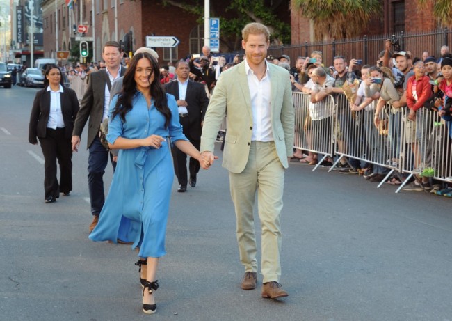 Prince Harry, Duke of Sussex and Meghan, Duchess of Sussex arrive to visit the District Six museum in Cape Town on the first afternoon of their tour of the region on September 23, 2019. [Photo: AFP]