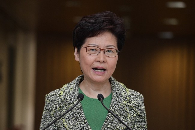 Hong Kong Chief Executive Carrie Lam speaks during a press conference in Hong Kong on September 24, 2019. [Photo: AFP/ Nicolas ASFOURI]