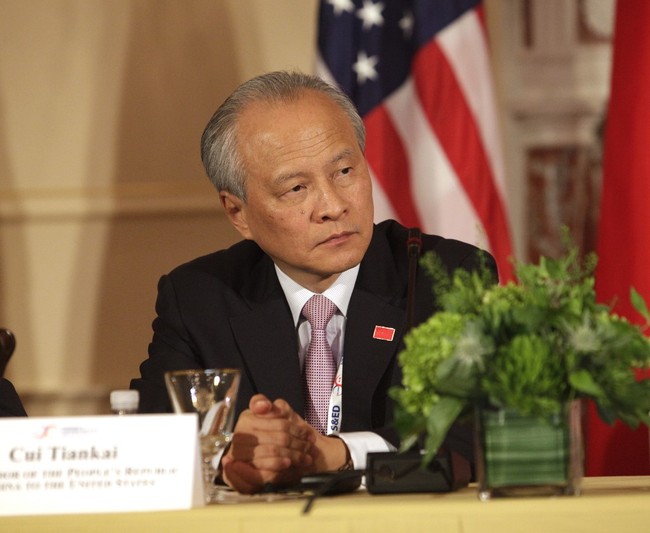 File photo of Cui Tiankai, the Chinese ambassador to the United States. [Photo: AFP] 