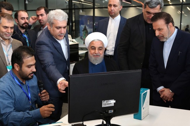 A handout picture provided by the Iranian presidency on November 5, 2019, shows President Hassan Rouhani speaking during the opening of a factory in the capital Tehran. [Photo: HO/Iranian Presidency/AFP]