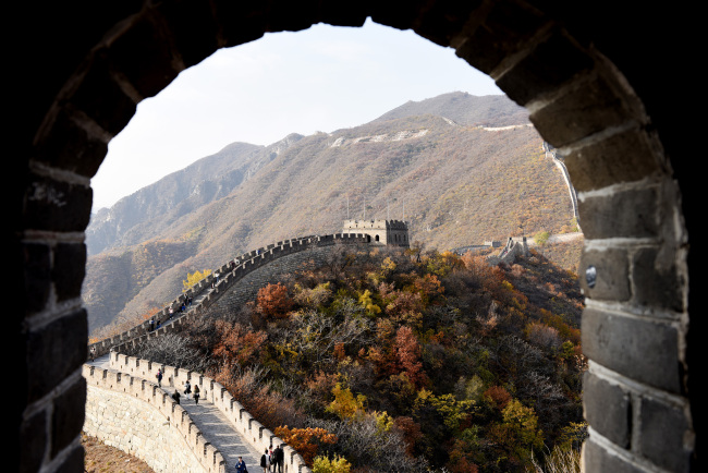 The Mutianyu section of the Great Wall of China on Nov 1, 2019 [Photo:VCG]