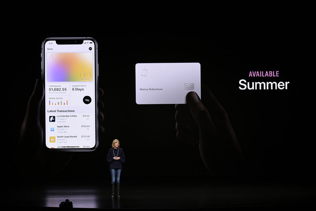 Jennifer Bailey, vice president of Apple Pay, speaks during an Apple product launch event at the Steve Jobs Theater at Apple Park on March 25, 2019 in Cupertino, California. [File photo: Getty Images via VCG/Michael Short]