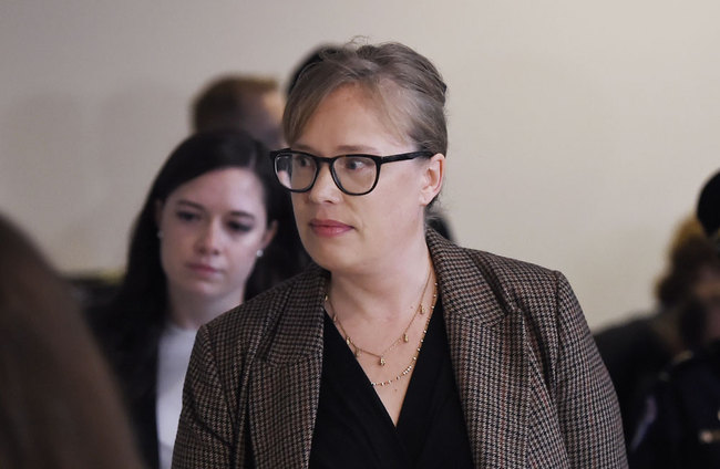 Catherine Croft, a specialist on Ukraine with the State Department arrives for a closed-door deposition at the US Capitol in Washington, DC on October 30, 2019. [File photo: AFP/Olivier Douliery]