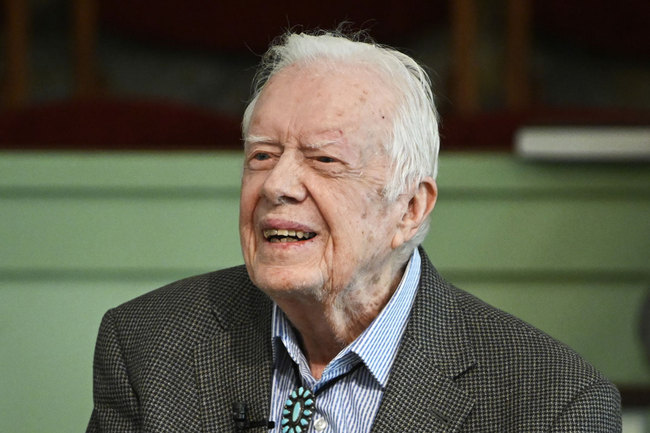 In this Nov. 3, 2019 file photo, former US President Jimmy Carter teaches Sunday school at Maranatha Baptist Church in Plains, Ga. [Photo: AP]