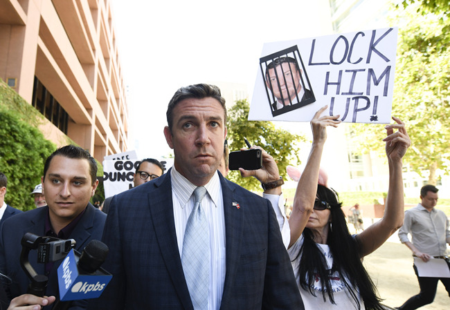 In this July 1, 2019, file photo, U.S. Rep. Duncan Hunter leaves federal court after a motions hearing in San Diego. [Photo: AP]