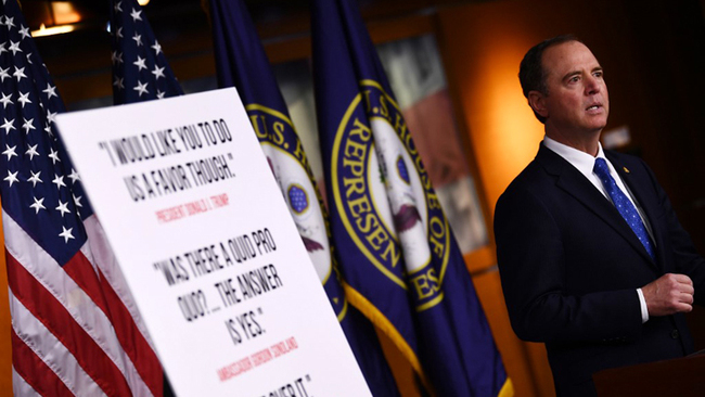 House Intelligence Committee chair, Adam Schiff, speaks during a press conference on December 3, 2019, after the release of the final report of the Trump-Ukraine Impeachment Inquiry. [Photo: AFP/Brendan Smialowski]