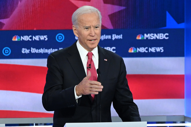 In this file photo taken on November 20, 2019 Democratic presidential hopeful former Vice President Joe Biden speaks during the fifth Democratic primary debate of the 2020 presidential campaign season in Atlanta, Georgia. [Photo: AFP]