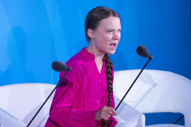 Youth Climate activist Greta Thunberg speaks during the UN Climate Action Summit on September 23, 2019 at the United Nations Headquarters in New York City. [File photo: AFP/Johannes Eisele]