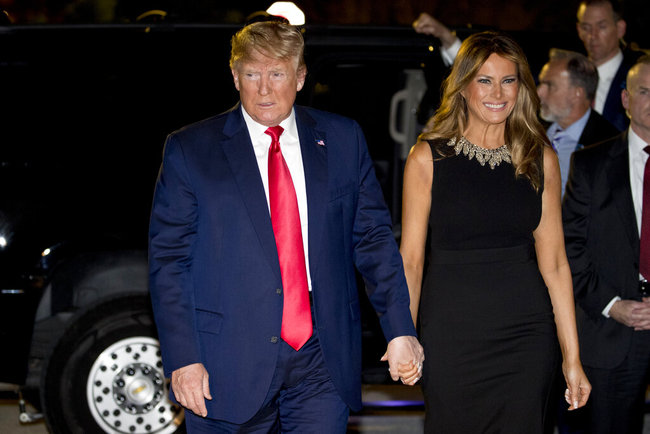 President Donald Trump and first lady Melania Trump arrive for Christmas Eve service at Family Church Downtown in West Palm Beach, Fla., Tuesday, Dec. 24, 2019. [Photo: AP]