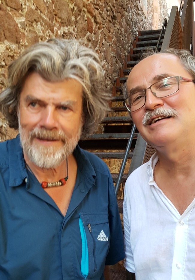 Autor článku s Messnerem na Firmianu